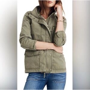 Madewell Surplus Jacket Womens S Foliage Green Field Utility Outdoor Cinch Waist
